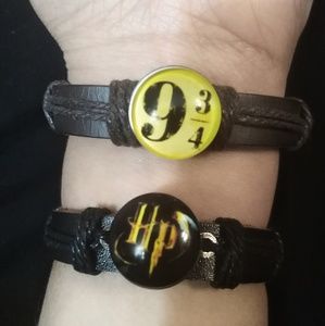 Harry Potter changeable snap bracelet leather